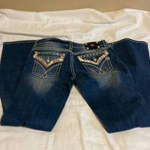 Brand new with tags cute cowhide trim miss me jeans
